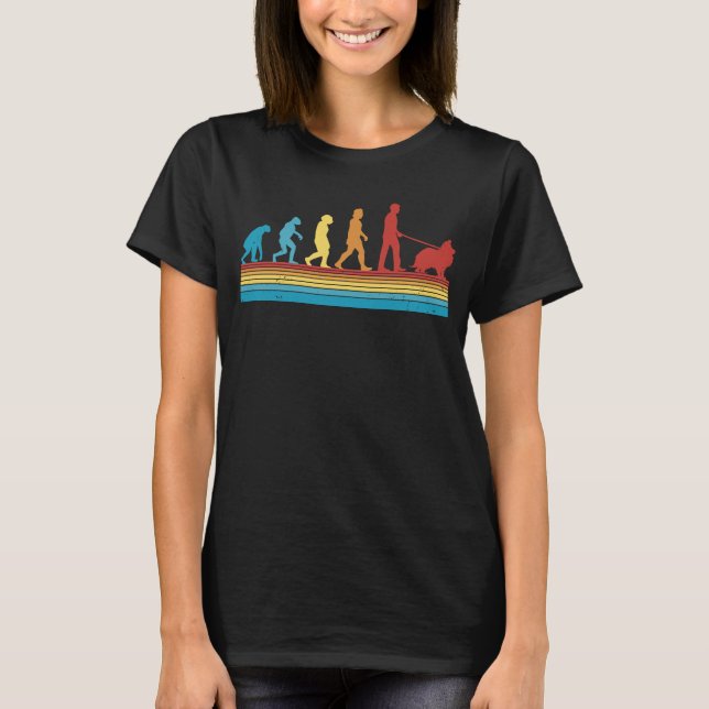 Camiseta Shetland Sheepdog Evolution Retro Mini Collie Shel (Anverso)