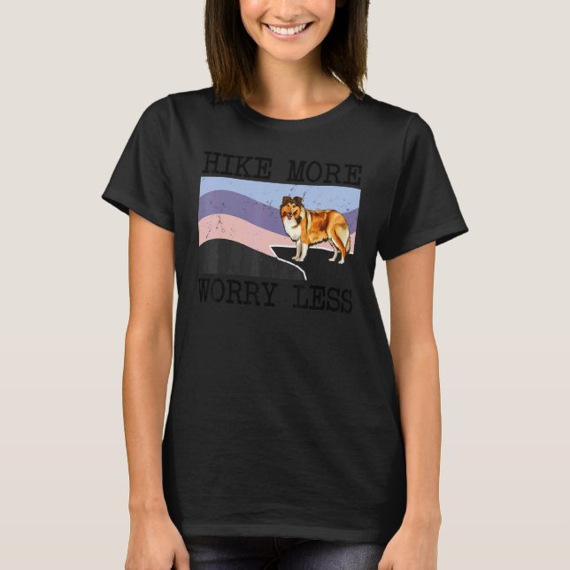 Camiseta Shetland Sheepdog Hike More Worry Less Graphic Hik (Anverso)