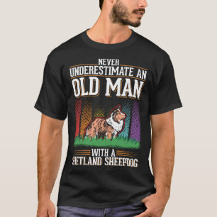 Camiseta Shetland Sheepdog Old Man Ministra Collie Sheltie