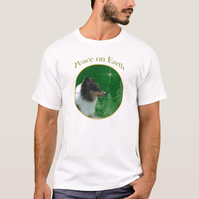 Camiseta Shetland Sheepdog Peace (Anverso)