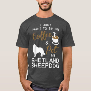 Camiseta Shetland Sheepdog Perro amante del café Xmas Birt