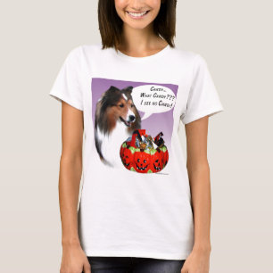 Camiseta Shetland Sheepdog (sable) Candy de Halloween