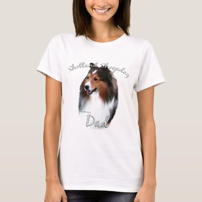 Camiseta Shetland Sheepdog (sable) Papá 2 (Anverso)