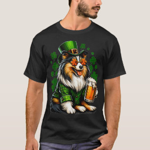 Camiseta Shetland Sheepdog Saint Paddys Day Outfit For Love