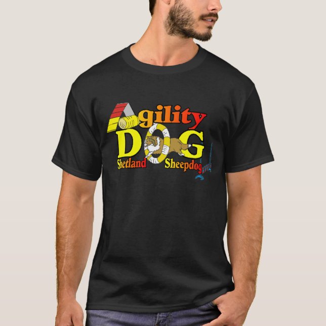 Camiseta Shetland Sheepdog Sheltie Agility (Anverso)