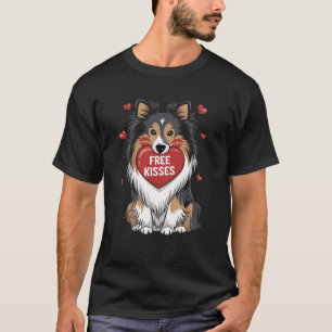 Camiseta Shetland Sheepdog Sheltie Dog Día de San Valentín