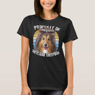 Camiseta Shetland Sheepdog Sheltie Sable Propiedad De Retro
