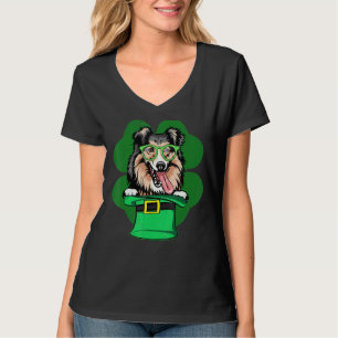 Camiseta Shetland Shepdog Shamrock St Patricks Day Todler