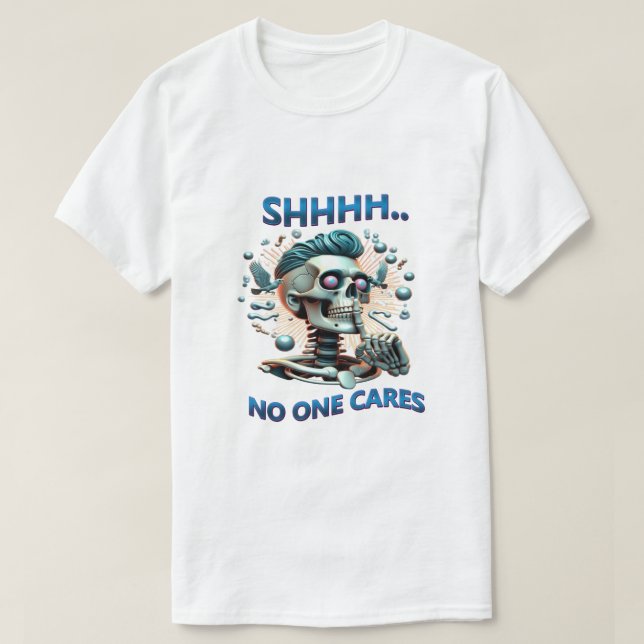 Camiseta SHHH... A nadie le importa el pañal cráneo (Diseño del anverso)