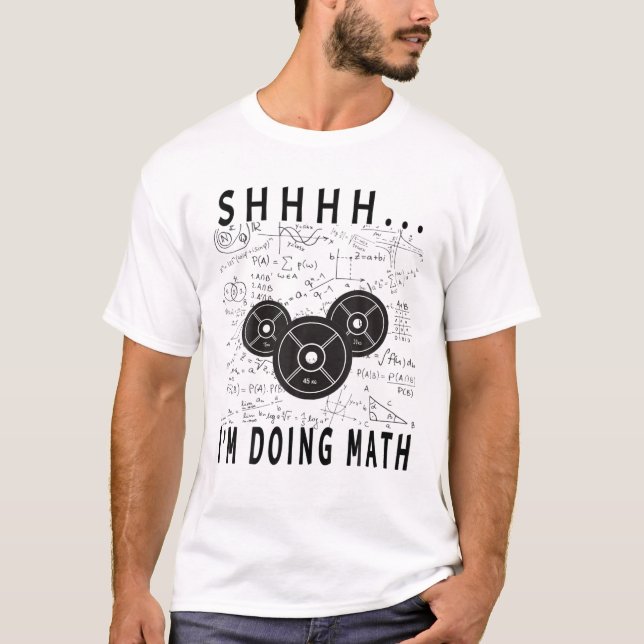 Camiseta Shhh estoy haciendo levantamiento del peso de mate (Anverso)