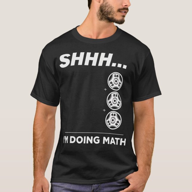 Camiseta Shhh, Estoy Haciendo Un Pesos Graciosos De Gimnasi (Anverso)