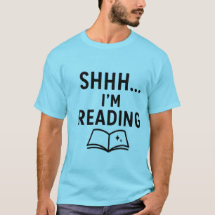 Camiseta Shhh... estoy leyendo - diseño silencioso del aman