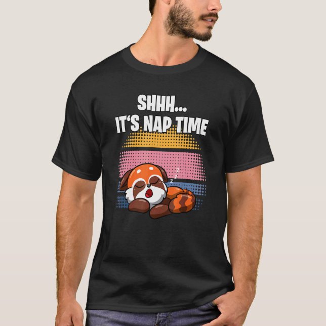 Camiseta Shhh  It's Nap Time  Sleepy Red Panda (Anverso)