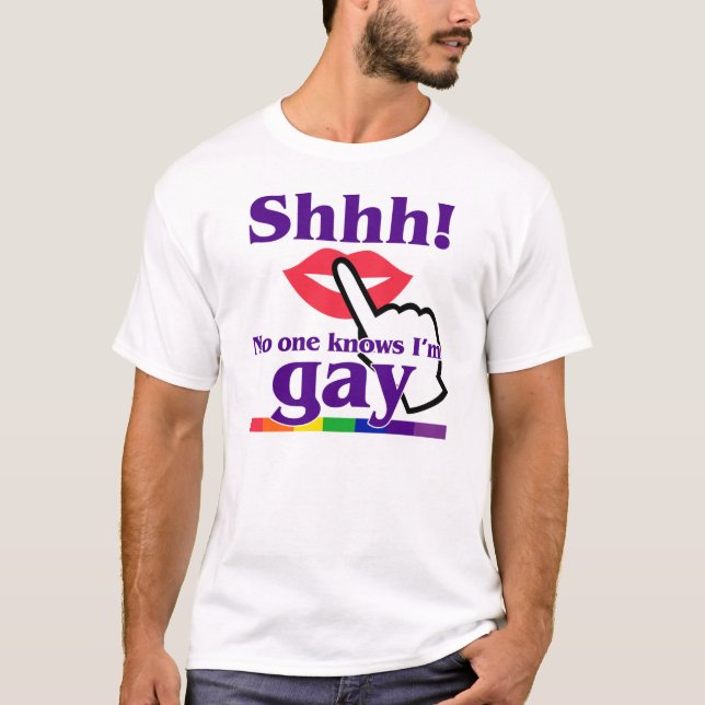 Camiseta ¡Shhh! Nadie sabe que soy gay (Anverso)