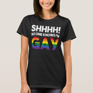 Camiseta Shhh Nadie sabe que soy gay, gay, gay, pro-orgullo