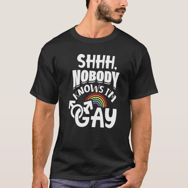 Camiseta Shhh Nadie sabe que soy Orgullo Gay Lgbt 1 (Anverso)