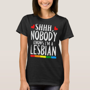 Camiseta Shhh Nadie sabe que soy un mes de orgullo lgbt de 