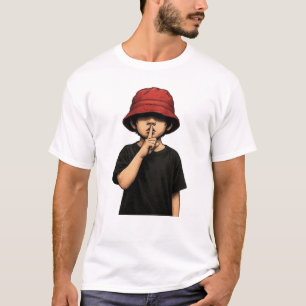 Camiseta Shhh Silence Please   Arte Callejero Mini