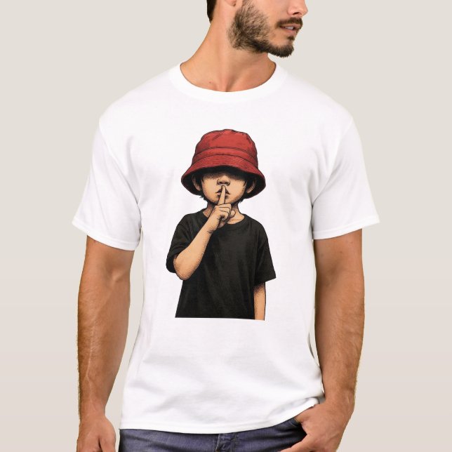 Camiseta Shhh Silence Please | Arte Callejero Mini (Anverso)