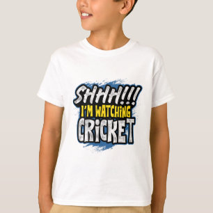 Camiseta Shhhh Estoy Viendo Cricket Fanático Deporte Espect