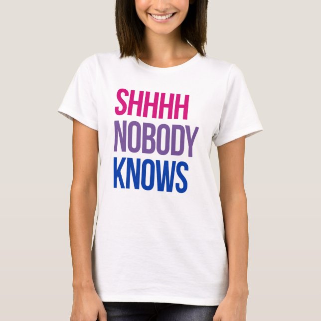 Camiseta Shhhh Nadie sabe que soy bisexual (Anverso)