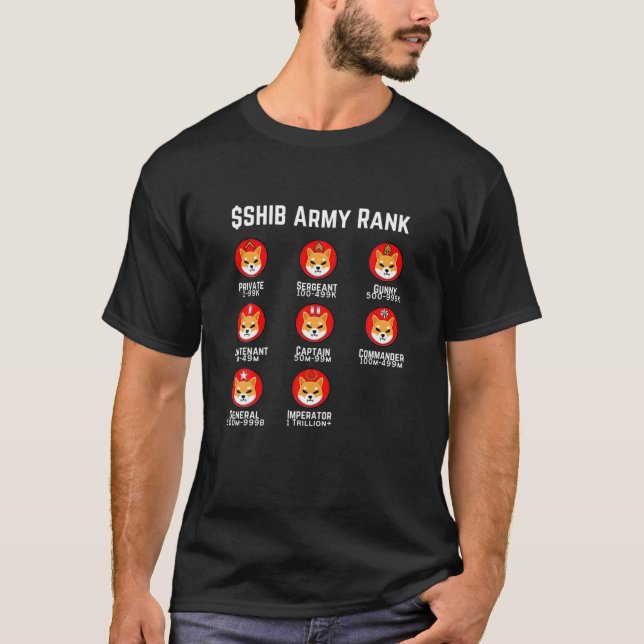 Camiseta Shib Inu Army Ranks Token Crypto, Shib Inu Hodler (Anverso)