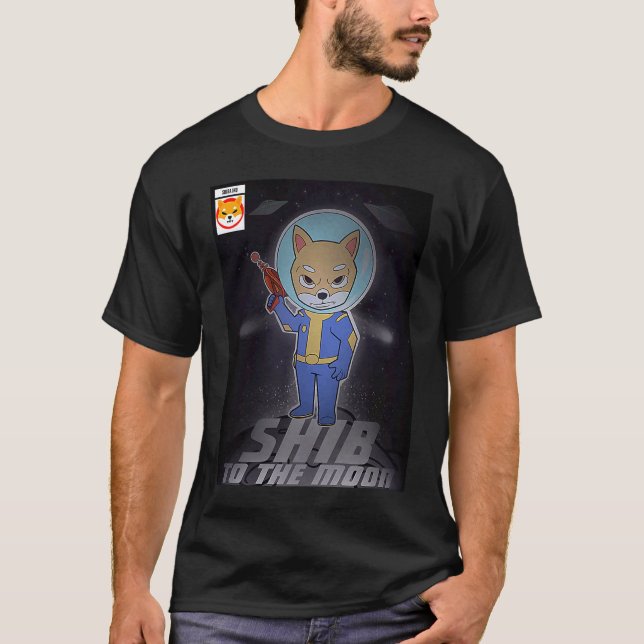 Camiseta SHIB to the moon Crypto Astronaut Shiba Inu Coin (Anverso)