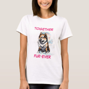 Camiseta Shiba Akita Inu Pastel Colorido Abstract Dog Art