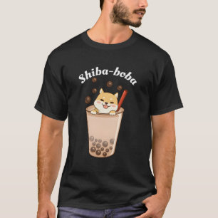 Camiseta Shiba Boba Kawaii Perro - Cute burbuja Tea Shiba I