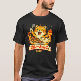 Camiseta Shiba Curry Feliz – Arte de Perro Comida Japonesa