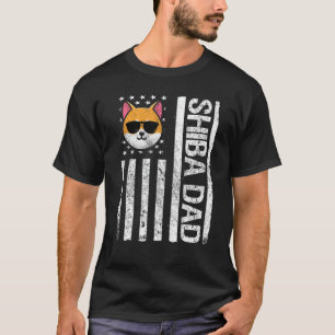 Camiseta Shiba Dad American USA Flag Shiba Inu Dueño del Ma
