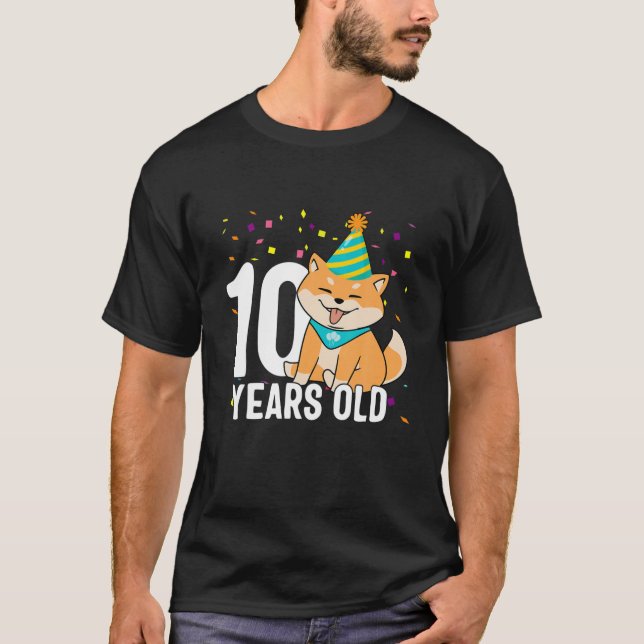 Camiseta Shiba De 10 Años Inu Perro Amante De 10 Años (Anverso)