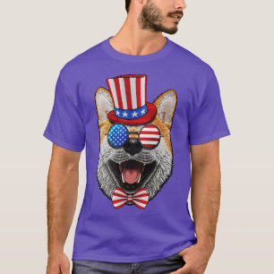 Camiseta Shiba Inu 4 de julio el estadounidense Shiba Inu t