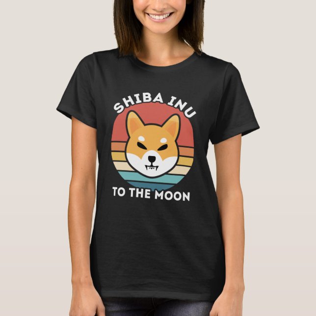 Camiseta Shiba Inu a la criptografía de la luna (Anverso)