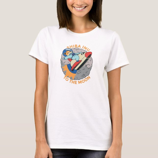 Camiseta Shiba Inu A La Luna (Anverso)