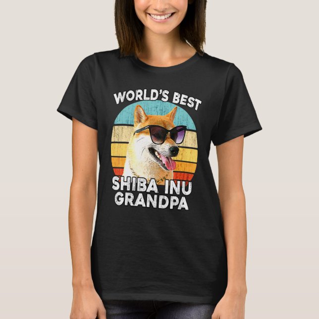Camiseta Shiba Inu Abuelo Mundialmente Mejor Abuelo de Shib (Anverso)