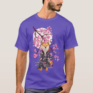 Camiseta Shiba Inu Aesética Japonesa Sakura Cherry Bloss