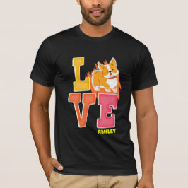 Camiseta Shiba Inu ama el color lindo