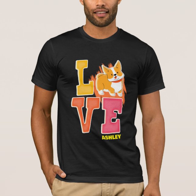 Camiseta Shiba Inu ama el color lindo (Anverso)