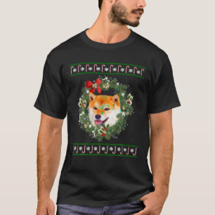 Camiseta Shiba Inu Árbol de Navidad Perro Santa Navidad Tee