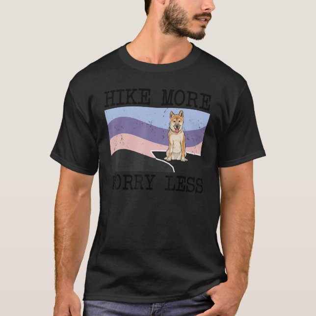 Camiseta Shiba Inu aumenta la preocupación por caminatas me (Anverso)