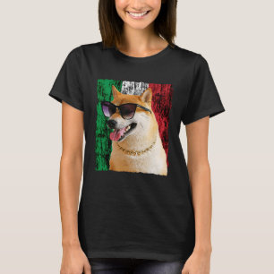 Camiseta Shiba Inu Bandera Italiana Shiba Inu S