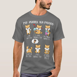 Camiseta Shiba Inu Bubble Tea Shirt Women Boba Tea Dog