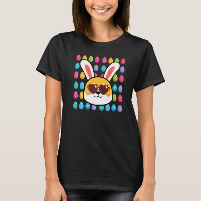 Camiseta Shiba Inu Bunny Ears Easter Day Cute Perro Niño Ca (Anverso)