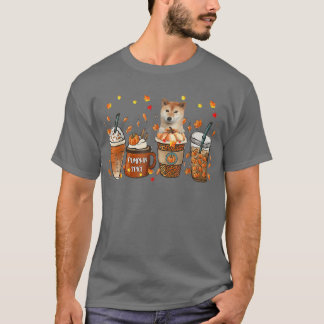 Camiseta Shiba Inu Cae Café Calabaza Spice Latte Iced Aut