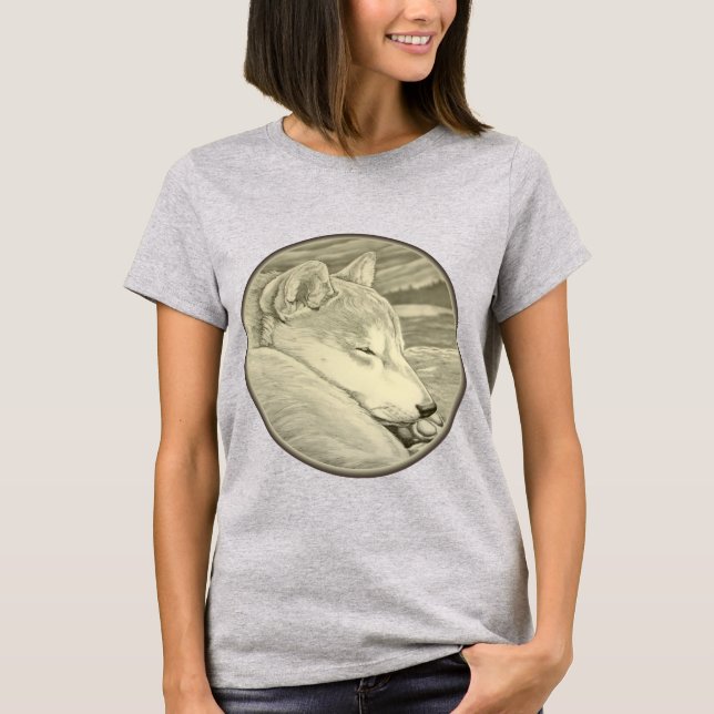 Camiseta Shiba Inu Camisas de Perro Organic Lady's (Anverso)