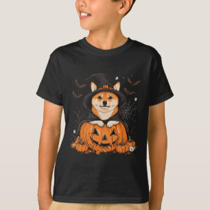 Camiseta Shiba Inu Carabinero Calabaza Halloween Acción de 