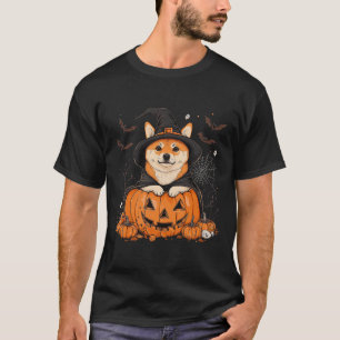 Camiseta Shiba Inu Carabinero Calabaza Halloween Acción de