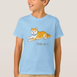 Camiseta Shiba Inu Con Un Arte De Óxel De Collar Azul Claro