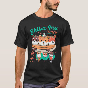 Camiseta Shiba Inu Cute Ice Cream Dog